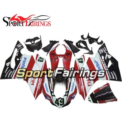 Complete Fairings For Ducati 1199 899 Year 2012 2013 Red White ABS Motorcycle Full Fairing Kit Body Covers Fittings Carenes New