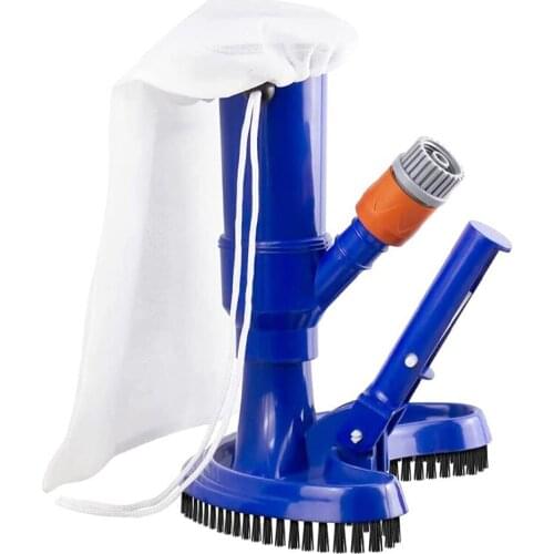 Portable Pool Vacuum Jet Underwater Cleaner with Brush and Leaf Bag, Pool Leaf Vacuum Cleaner for Swimming Pools, Ponds