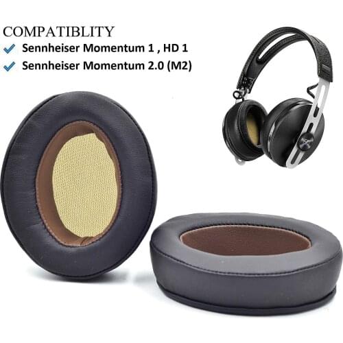 Replacement Earpads Ear Pads Cushion for Sennheiser Momentum 1 1.0 2 2.0 (M2) HD1 Wireless Over Ear Headphones