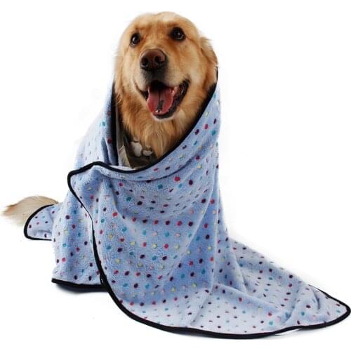 US/AU/England/France/Germany Shipping Cute Blanket For Pet Dog Cat Dot Mat Sweet Double-sided 3 Colors Dog Towel Wholesale