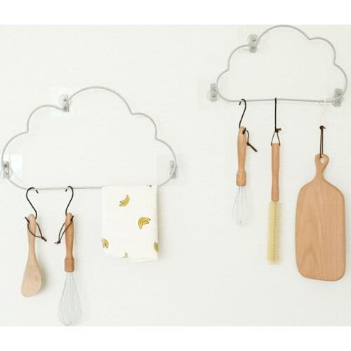 Cloud-shaped Iron Art Shelf Bathroom Towel Rack Toilet Shelf Wall-mounted Kitchen Shelf