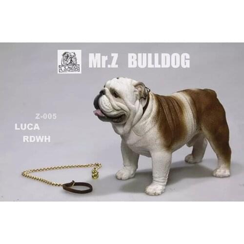 11CM 1/6 Scale Simulation Animal dog English Bulldog Model Kids Toy Gift Model For 12"Action Figure Scene Car Decoration Display
