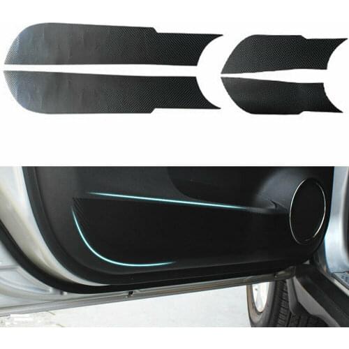 4pcs Carbon Fiber Style Car Door Anti-Kick Pad Film Sticker For Nissan X-Trail 2014-2018