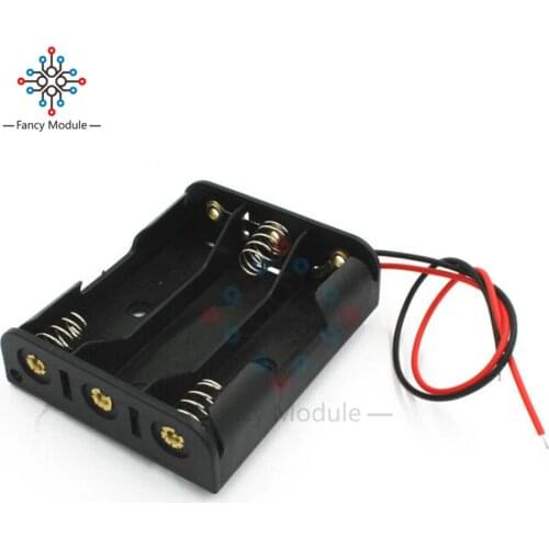 5PCS Plastic Battery Case Storage Box Holder with Wire Leads for 3 X AA 4.5V