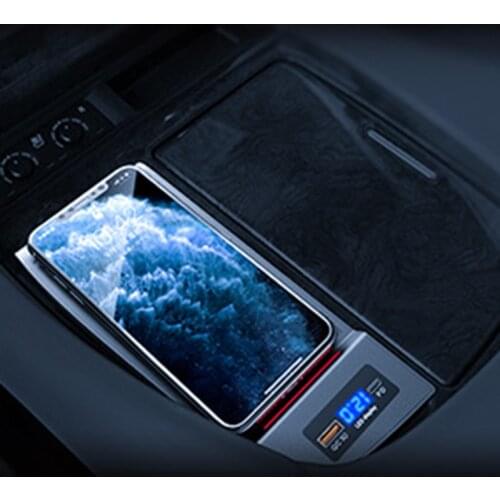 15W car wireless charger for Toyota Alphard Vellfire 2015-2019 QI phone charger fast charging plate panel accessories for iPhone