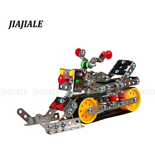 Free shipping Vehicle Metal Model Building Kits Puzzle Snowmobile Enlighten Education Assemblage DIY kid boy gift Toys 3d model