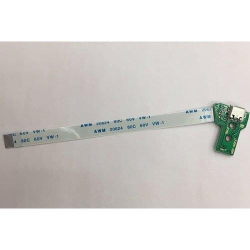 FJDS-055 Charging Socket Port Circuit Board JDS 055 With Power Flex Ribbon Cable For Playstation 4 PS4 Pro Controller