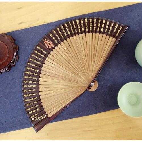 Fu door old Chang handwritten buford hundred shou antique fan fan womens birthday blessing gift fans