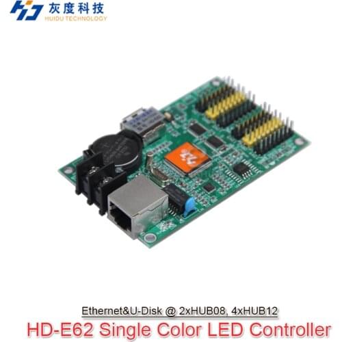 Huidu HD-E62 HD-E63 HD-E64 HD-E66 Single Color U-disk And Ethernet Control Card Use For P10 F3.75 P4.75 Single Color LED Module