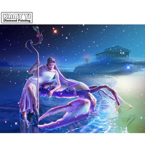 Kamy Yi 5D DIY diamond painting embroidery cancer full square / round diamond mosaic diamond painting decoration YY