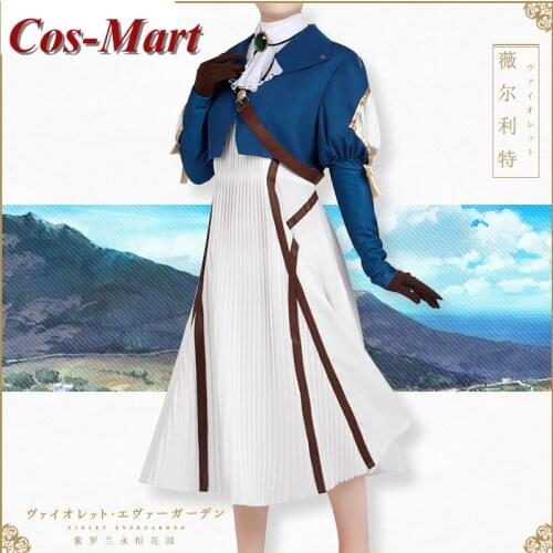Anime Violet Evergarden Cosplay Costume Fashion Gorgeous Formal Dress Unisex Activity Party Role Play Clothing Custom-Make Any