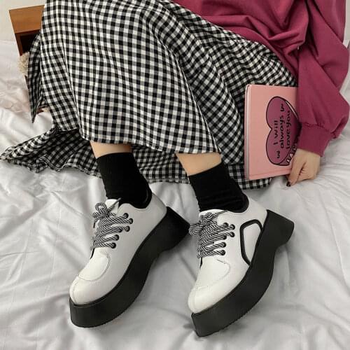 Lolita shoes platform Sneakers Womens Shoes Platform Kawaii Casual Summer Vintage College Student Vulcanize Spring 2021