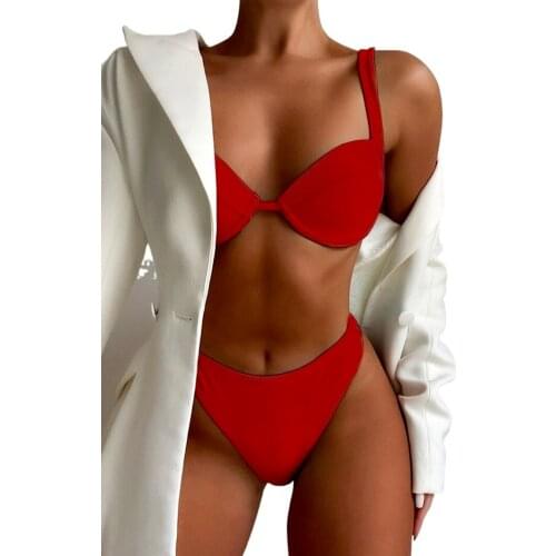 Swimming Suit for Woman Women Underwire 2 Piece Swimsuit with Pad Clothes Summer Two-Piece Suits Beachwear Womens Swimsuits