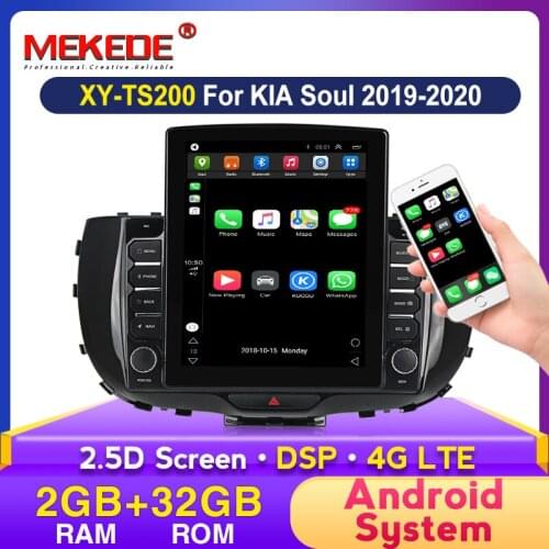 MEKEDE Tesla 2.5D Screen 2+32G Android Car multimedia gps player For KIA Soul 2019-2020 DSP 4G Head Unit Radio Audio Stereo