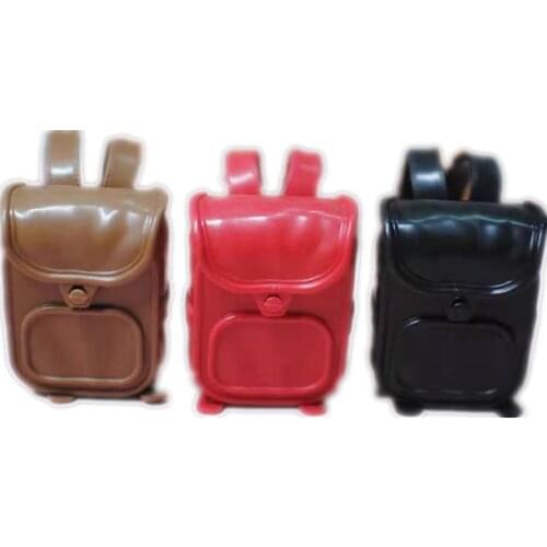 Fashion Leather Knapsack School Bag For Barbie Doll Bag 1/6 BJD Dolls Accessories Packsack Backpack For Blythe Doll Kids DIY Toy