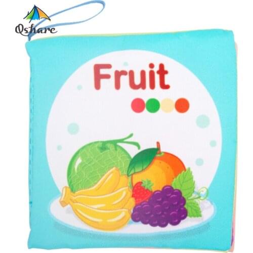 Qshare Nontoxic Fabric Baby Cloth Activity Crinkle Soft Books for Infants Boys and Girls Early Educational Toys Baby Shower Gift
