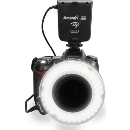 New HN100 CRI 95+ Amaran Halo LED Ring light flash for nikon D7100 D7000 D5200 D5100 D800E D800 D700 D600 D90 Camera