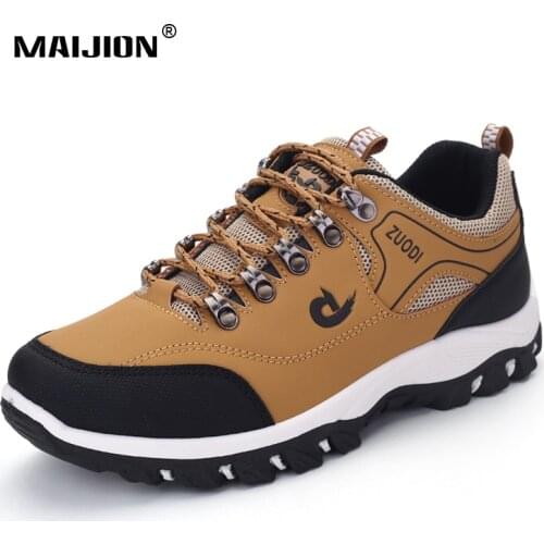 New Hiking Sneakers Mens Trekking Shoes Non-slip Breathable Climbing Boot Anti-collision Outdoor Fishing Cycling Plus Size 48