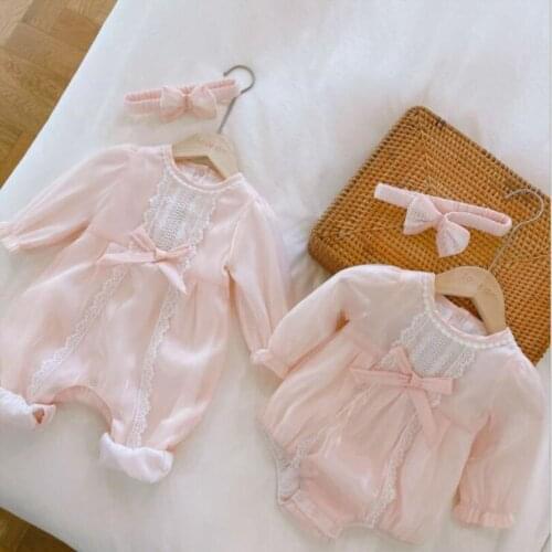 Newborn Baby Clothes Spring Baby Romper Girl Lace Princess 1st Birthday Party Baby Girls Clothes Infant Baby Jumpsuit Overalls