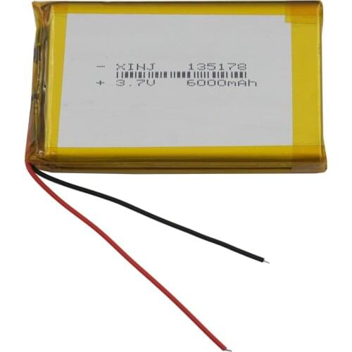 XINJ 3.7V 6000mAh Li Polymer Battery Li ion cell 135178 For Phone GPS PAD MID Portable DVD Power bank Tablet PC IPTV Set top box