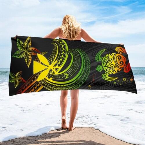 Hot Style Swimming Surfing Sand Free Towels Hawaii Polynesian Sea Turtle Printing Fast Dry Bath Towels Absorbing Beach Towels
