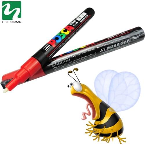 Arrival Queen Bee Marking Marker Pen Set 5 Color White Yellow Red Green Blue BeeKeeping queen bee mark mark pen Japan production