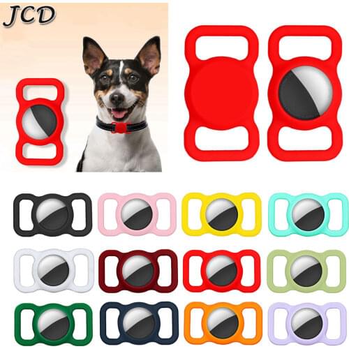 JCD Pet Silicone Protective Case GPS Finder Dog Cat Collar Loop for Apple Airtags for Apple Locator Tracker Anti-lost Device