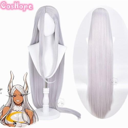 Miruko Cosplay My Hero Academia Cosplay Women Long Straight Silver Wig Cosplay Anime Cosplay Wig Heat Resistant Synthetic Wigs