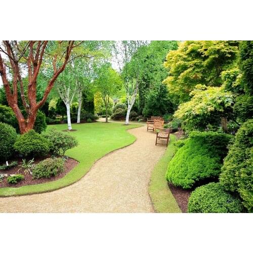 City park bench photography backgrounds vinyl fabric children photo backdrop for photography studio kits prop fotografia lv-1742