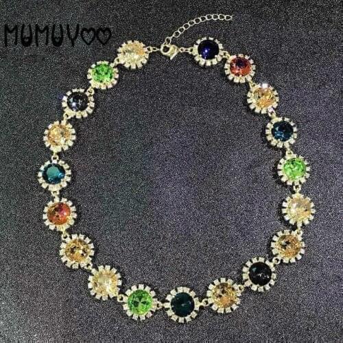 High-Quality 2020 SWA New, Fashion Stylish Glamour Jewelry Vintage Baroque Contrast Crystal Women Necklace