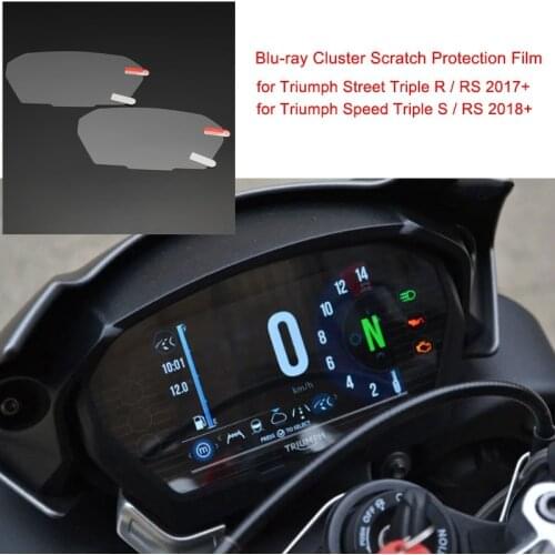 For Triumph Street Triple R/RS 2017+ Cluster Scratch Protection Film Speedo Dashboard Shield for Triumph Speed Triple S/RS 2018