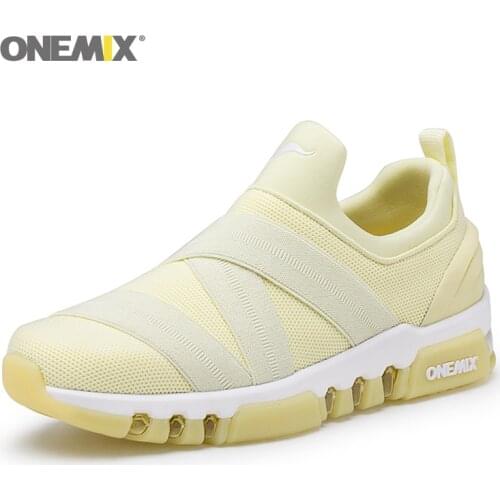 ONEMIX New Women Running Shoes Light Sneakers Breathable Air Cushion Mesh Elasticity Comfortable Women Walking Jogging Shoes