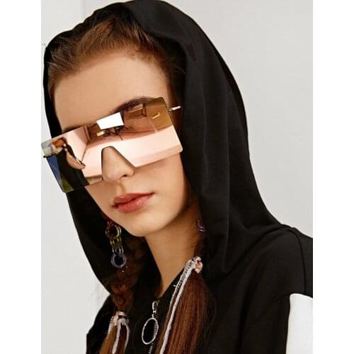 New Sunglasses Big Frame Square Women Sun Glasses Female Eyewear Eyeglasses Plastic Clear Lens UV400 Shade Fashion Driving