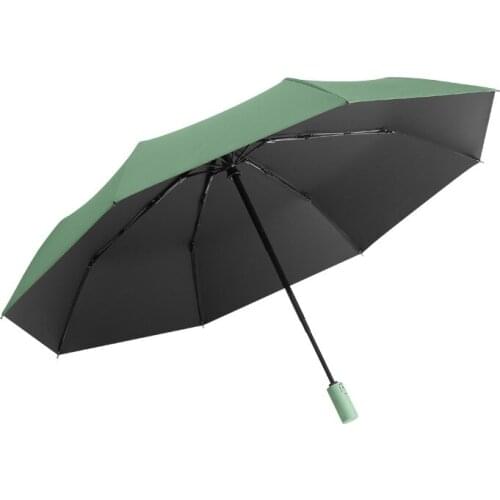 Windproof Automatic 3 Folding Umbrella Rain For Men Women 10 Ribs Portable UV Protection Female Umbrella Male Parasol