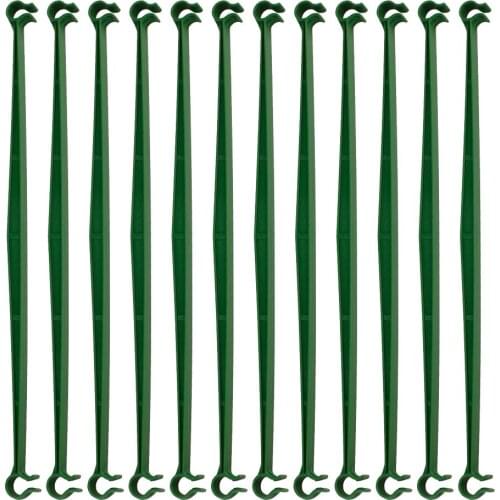 12Pcs 30cm Climbing Vine Rack Stake Arms for Tomato Cage Expandable Trellis Connectors for Any 11mm Diameter Plant Stakes Buckle