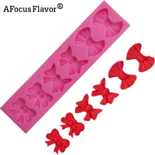 3 kinds of style bow style cute girl bow chocolate candy fondant soap mold silicone mold cake decorating tools