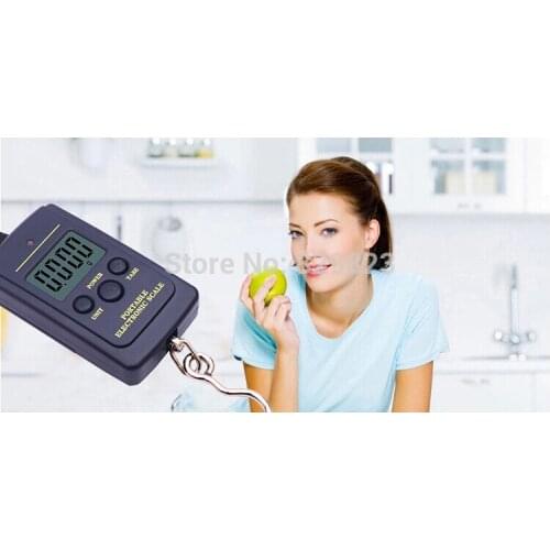 500pcs 40kg*10g houshold scale Portable Digital Electronic Scale Weight Hanging Handheld Backlight LCD Display