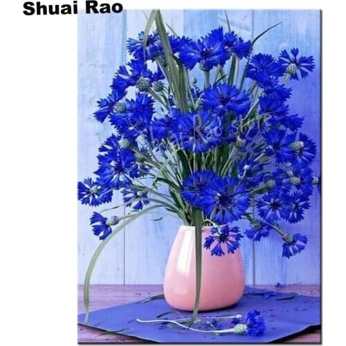 3d Cornflowers diamond painting full square 5d diy diamond Embroidery sale flowers mosaic Cross Stitch puzzles intellectual gift