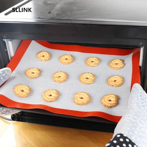 Non-Stick Silicone Baking Mats Cookie Pad Rolling Dough Mat High Temperature Resistant Glass Fiber Batters Flour Fondant