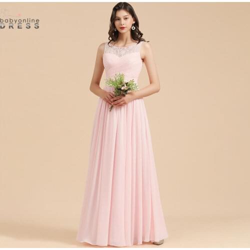 Babyonlinedress 50 Colors Chiffon Lace Long Evening Dress Sexy Illusion Prom Party dress A Line Sleeveless