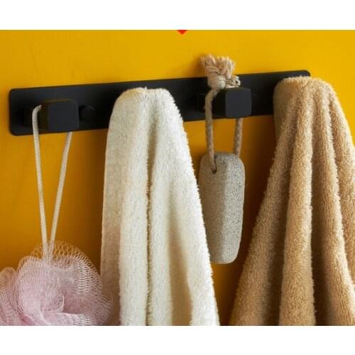 Black Bathroom Robe Hook Door Hanger Wall Hooks