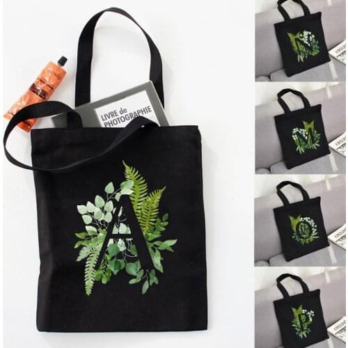 Environmental Bags Black Handbag Arthoe Fashion Canvas Tote Bags Female Soft Custom Shopping Shoulder Bags Gift Bags for Women