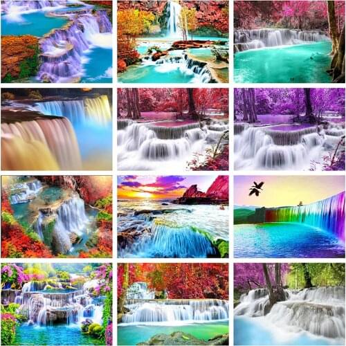 Evershine Diamond Painting Full Square Waterfall Cross Stitch Diamond Embroidery Scenery 5D DIY Rhinestone Mosaic Home Decor