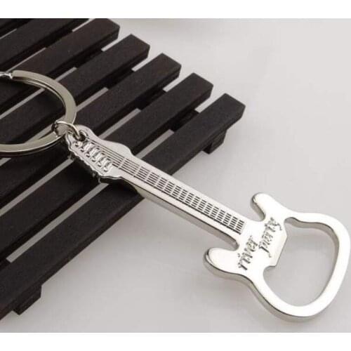 Zinc Alloy guitar beer bottle opener keychain keyring key chain key ring Wedding Party Gifts LX4963
