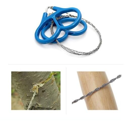 Ring Steel Wire Saw Scroll Plastic Emergency Hand Chain saw Chain Rope Saw Hunting Camping Hiking Travel Survival Tool 1Pcs