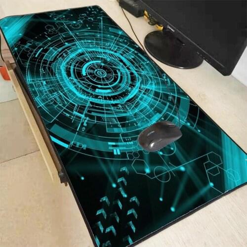 MRGBEST Blue Texture Background Anime Gaming Mouse Pad RGB LED Lighting Colorful Mousepad Mouse Mat Keyboard Mice Mat