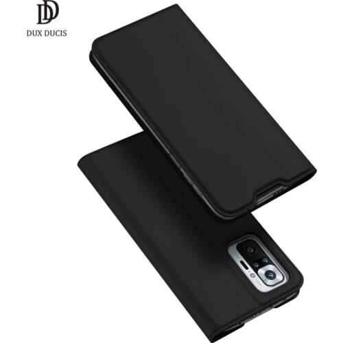 DUX DUCIS Leather Flip Case For Xiaomi Redmi Note 10 Pro Luxury Magnetic Wallet Capa Book Cover For Redmi Note10 Pro Cases