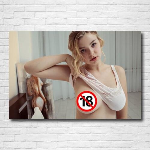 Beautiful Girls Wallpaper Sexy Blonde Woman Hot body Adult Artistic Posters Canvas Wall Art Paintings for Home Room Decor