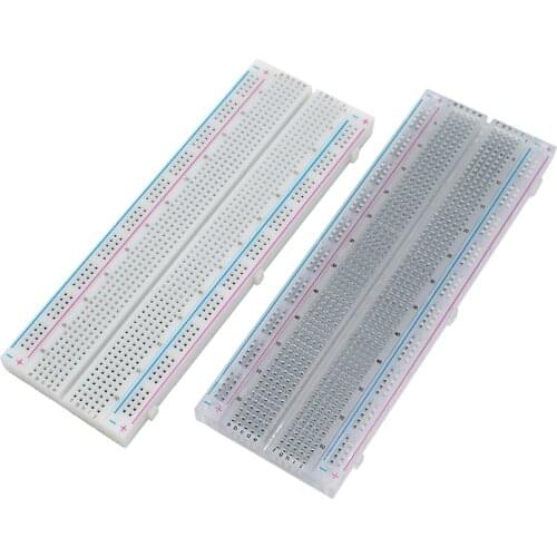 MB102 Prototype Breadboard For DIY KIT MB-102 Protoboard PCB Board BreadBoard 830Holes Solderless Universal White/Transparent