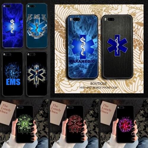 EMT EMS Medical Rescue Phone case For Xiaomi Mi Max Note 3 A2 A3 8 9 9T 10 Lite Pro Ultra black fashion shell art coque painting